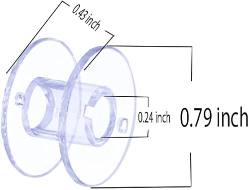 Miniatura 3 de Hekisn Bobinas SA156 para máquina de coser y bordar bobinas de coser transparentes clase 15 paquete de 20