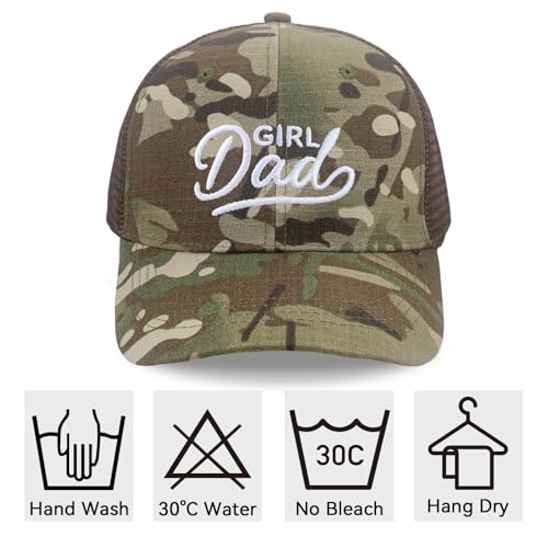 Image of Men's Embroidered Adjustable Baseball Cap, Girl Dad Hat, Funny Trucker Hat for Men