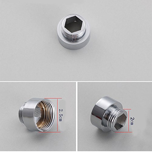 Nuzamas 3/4 Inch To 1/2 Inch Female And Male Set Garden Hose Toilet Bathroom Kitchen Laundry Room Pipe Thread Brass Adapter #TOP4