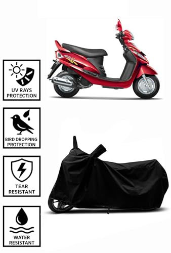 Image of Heavy Duty Waterproof Scooty & Bike Cover for Mahindra Rodeo - UV Resistant, Dustproof & Rain Protection, All-Weather Outdoor Cover for Bikes & Scooty with Buckle Straps