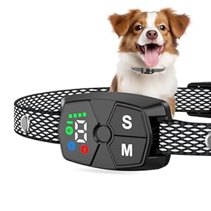Dog Bark Collar, Smart Collars，Smart Barking Collars Rechargeable Bark Training Collar with 4 Adjustable Sensitivity Beep Shock Collar for Large Dogs, Medium Dogs, Small Dogs – Black