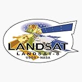 Magnet Landsat 8 Logo Magnetic Bumper Sticker 5"
