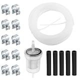 【Set di Tubi del Carburante del Riscaldatore】: Il set di tubi di livello del carburante include 1 filtro del carburante, 1 tubo del carburante bianco (4 metri/157,5 pollici), 5 tubi del carburante neri e 10 fascette stringitubo. Il kit di rialzo del carburante include le parti essenziali necessarie per sostituire e mantenere il sistema di riscaldamento diesel, è un kit di sostituzione della linea del carburante per riscaldamento diesel pratico ed economico.
