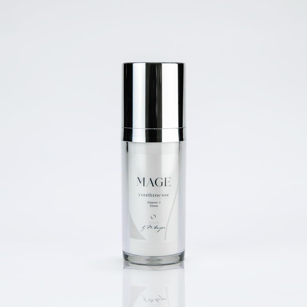 MAGE Vitamine C Elixir Sérum visage anti-âge avec 20 % de vitamine C, soin du visage contre le vieillissement de la peau, pour une peau lisse, sans parfum, végétalien, fabriqué en Allemagne