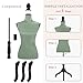 HOMBOUR Female Mannequin Body, Sewing Mannequin Torso Dress Form, Adjustable Mannequin with Stand for Display Dressmaker (Green)