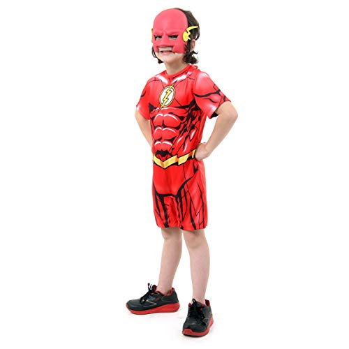 The Flash DC Curto Infantil Sulamericana Fantasias Vermelho P 3/4 Anos
