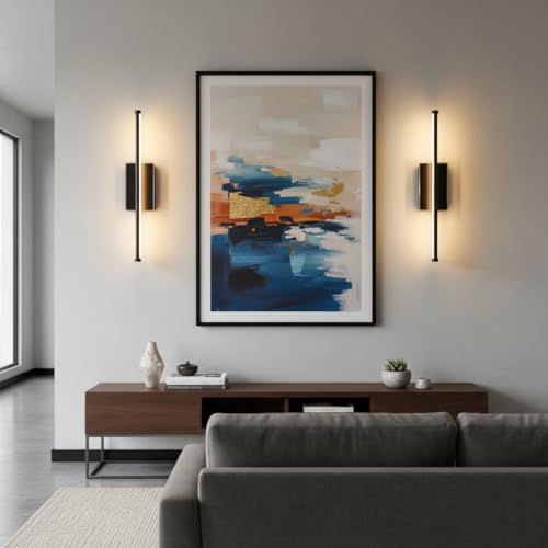 Image of 20-Inch Smart LED Vanity Light Bar | Dual Light Source (10W Main /3W Motion Sensor) | 4 Switch Modes (Incl. Night Light) | 3000K, 1040LM, CRI 90+, Dimmable, ETL (Matte Black)