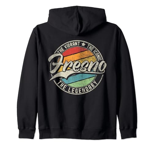 Fresno CA | California Vintage Distressed Sudadera con Capucha