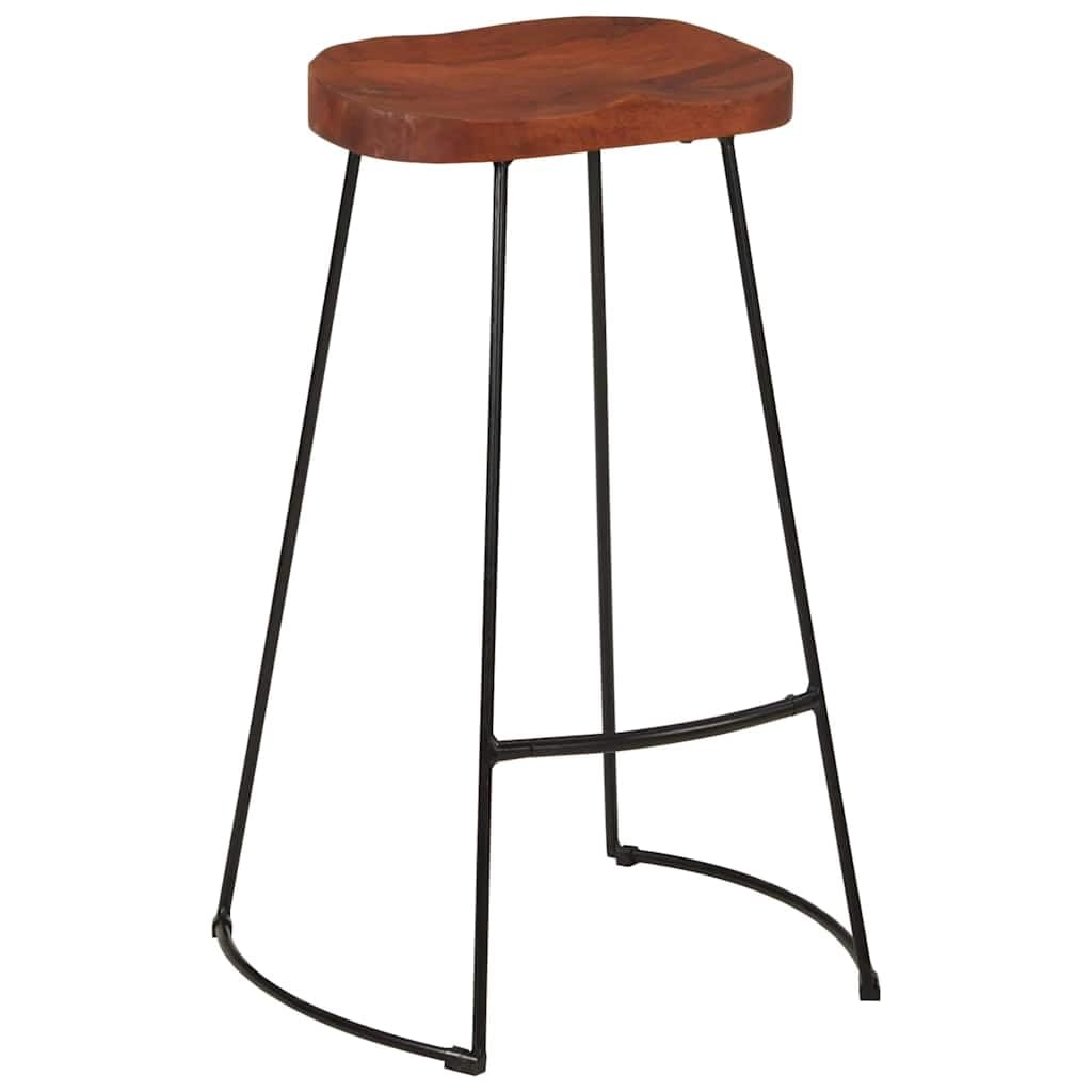Taburetes de bar 2 piezas Gavin 50x40x78 cm Madera de mango macizo