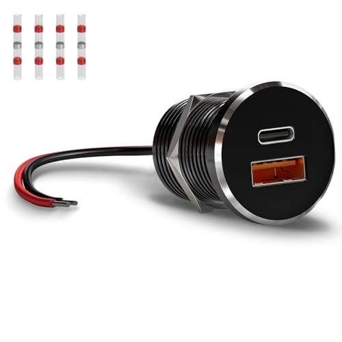 Adullama 66W 12V USB RZg PD 3.1 Type-C 30W & QC3.0 USB-C m[gp\R[d\Pbg fA|[g A~jE }[d ߍݎ}Eg ԍڏ[d p RV Lp[ g[[