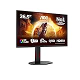 AOC Gaming Moniteur Q27G4ZDR 27 Pouce 240Hz QD-OLED Dalle, 0.03ms GtG, HDR10, G-Sync Compatible, Ajustable en Hauteur, USB Hub(2560x1440 HDMI 2X 2.1 DP 1x 1.4) Noir