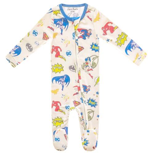 Image of Copper Pearl Baby Zip-Up Footie Pajamas - Soft Stretchy Sleep and Play Footies for Boys and Girls