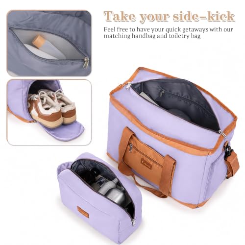 Image of Cobens Luggage Sets 5 Piece, Suitcases with Wheels, 20 inch /24 inch /28 inch,Purple