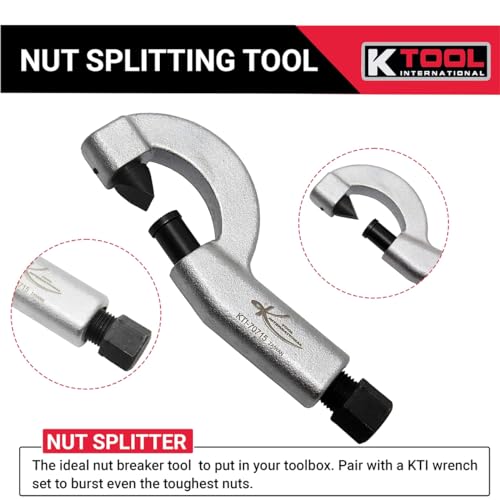 K Tool International 70715 Medium Duty Nut Splitter, Drop Forged Frame Construction, Parallel Action Cracking Design, Rotating Cutter Head, Confined Space Access - Thumbnail 7