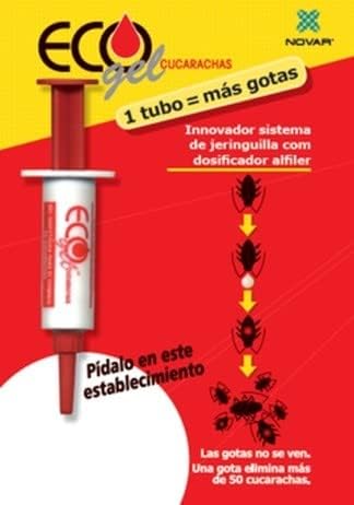 Ecogel Cucarachas Jeringa 5 Gramos Caja Carton