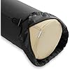 Saloniture Microfiber Cylinder Pillow Case Cover for Massage Table Bolsters - 30 x 9 Inch with Drawstring Closure, Black