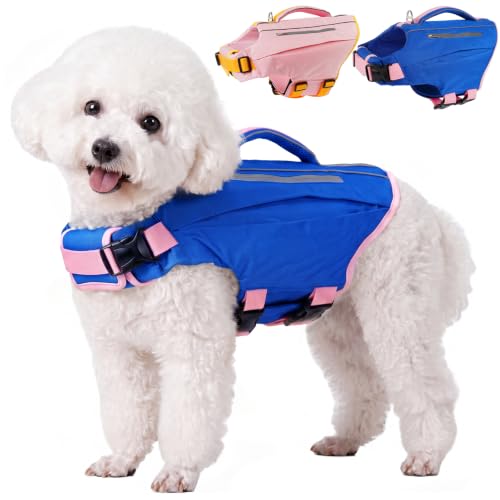 Kuoser Kuoser Dog Life Jacket, Reflective Swim Vest with Rescue Handle