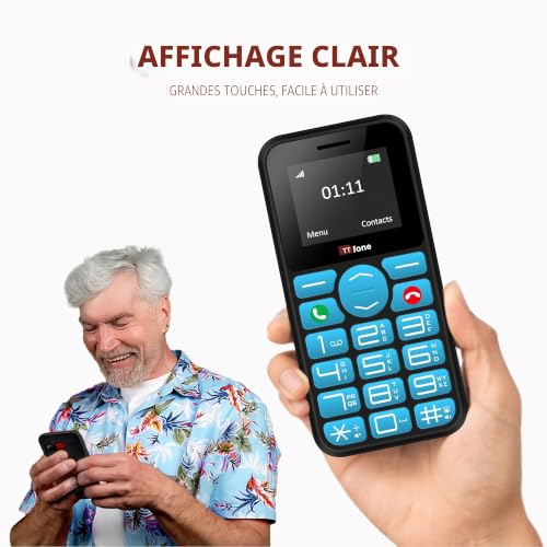 TTfone TT190 Téléphone Portable d'urgence déverrouillé pour Senior à Gros Boutons - Téléphone Simple Le Moins Cher – vue 5