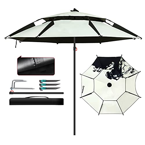 Parasol de plage inclinable 360° et anti-UV avec son sac de transport pour le jardin