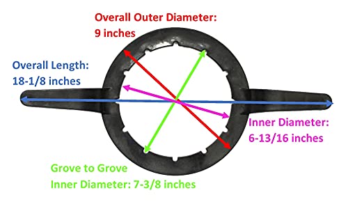 Chave de plástico resistente de 15,24 cm para sacola industrial e tampas de tanque IBC