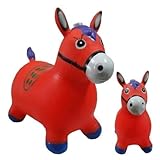 Brinquedo Infantil Cavalinho Upa Upa com Luzes LED e Efeitos Sonoros Ideal para Brincadeiras e Desenvolvimento Infantil (Vermelho)