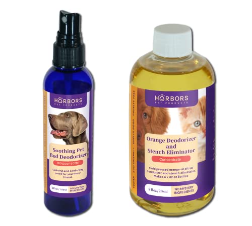 Harbor's Pet Products Bed Deodorizer and Orange Stench Eliminator Bundle