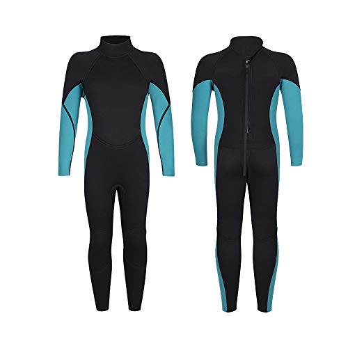 MarsSportキッズウェットスーツ3mmネオプレンサーマルフルボディ水着長袖シュノーケリング水泳ダイビングワンピースバックジップサンプロテクション幼児男の子女の子青年のためのショーティーウェットスーツ