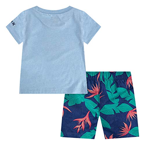 Hurley Baby Boys\' Swim Suit 2-Piece Outfit Set, Royal/Floral, 24M - Thumbnail 2