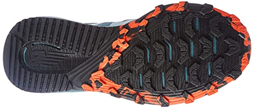 New Balance Nitrel V4 Trail Tênis de corrida masculino, Azul profundo/laranja, 8.5
