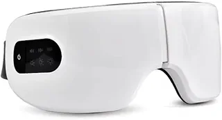 Massageador de Olhos Inteligente com Vapor, Máscara de Compressa Quente com Vibração, Bluetooth, Display de Bateria, Carregamento Type-C, 3 Níveis de Temperatura
