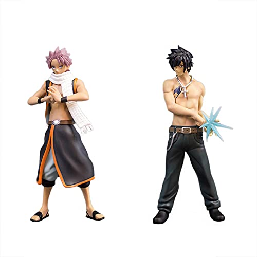 Xinchangda Statues de figurines Fairy Tail, Lucy Heartfilia/Natsu Dragneel/Erza Scarlet Anime Figurines en action pour décoration et cadeaux pour les fans