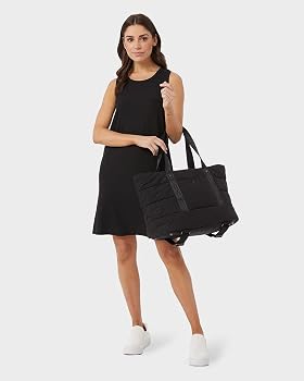 32 Degrees Women's Soft Rib Swing Dress |4-Way Stretch | Moisture Wicking