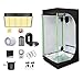 Produktbild JUNG Growbox Komplettset Anbau Set mit LED Vollspektrum Grow Lampe Dimmbar, 140x140x200 cm, mit Ventilator, Abluft Aktivkohlefilter, Growzelt Anzucht Gewächshaus, Grow Tent Complete Set