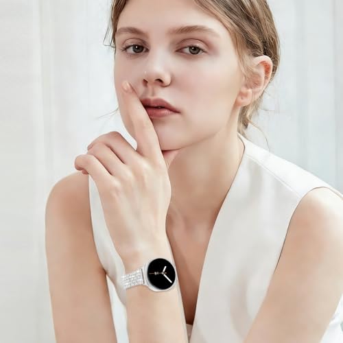Alociaga Bing Bands Compatible for Samsung Galaxy Watch 8 40mm 44mm, Women Jewelry Diamond Rhinestone Replacement Metal Band for Galaxy Smartwatch by Alociaga - Used condition - Image 7
