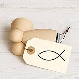 Stempidoo - Maxi Mini - Motivstempel - Symbol - Christentum - Fisch - Stempel für Büro oder zum Basteln von Karten, DIY, Papier, Stoffen