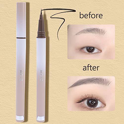 2Pcs Waterproof Eyebrow Pencil, Liquid Eyebrow Pen Long-Lasting, Smudge-Proof Brow Pencil Creates Natural Looking Eyebrow Makeup Liquid Eyeliner Makeup Pen #TOP5