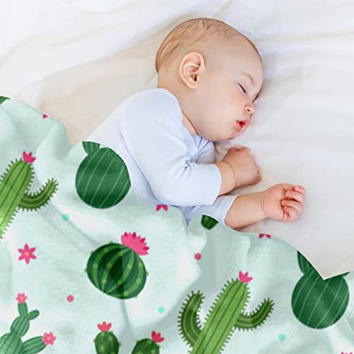 Couverture douce cactus 150x200 cm : idée cadeau cocooning pour petits
