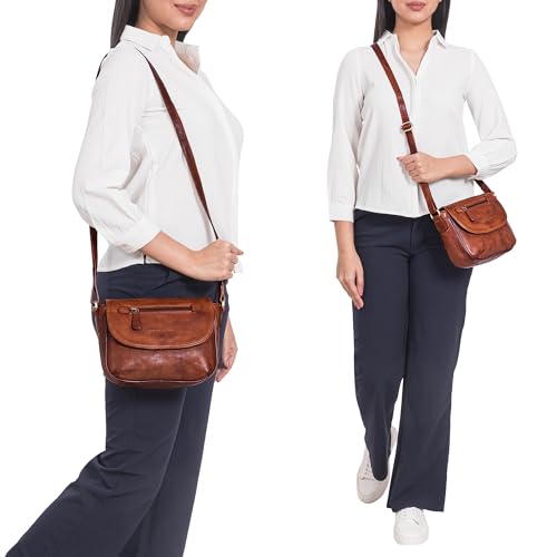 Sac à main femme en cuir véritable vintage Brandy, l'élégance intemporelle pour vos soirées - 2