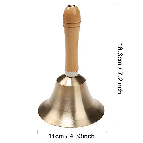 Super Loud Solid Brass Hand Call Bell - Thumbnail 2