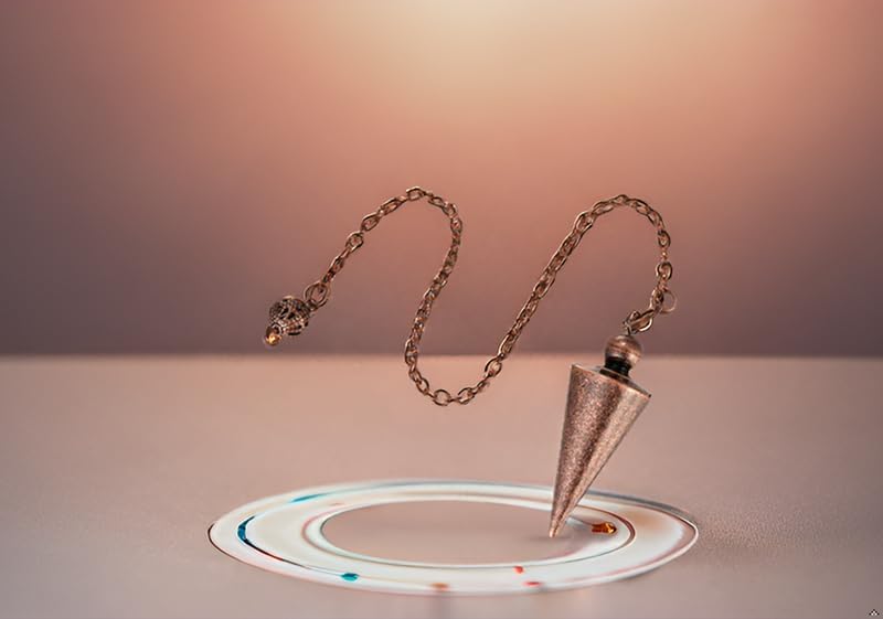 Miniatura 5 de Top Plaza Péndulo de punto espiritual de cobre de metal de bronce para la curación de la adivinación radiestesia Wicca equilibrio de cono puntiagudo