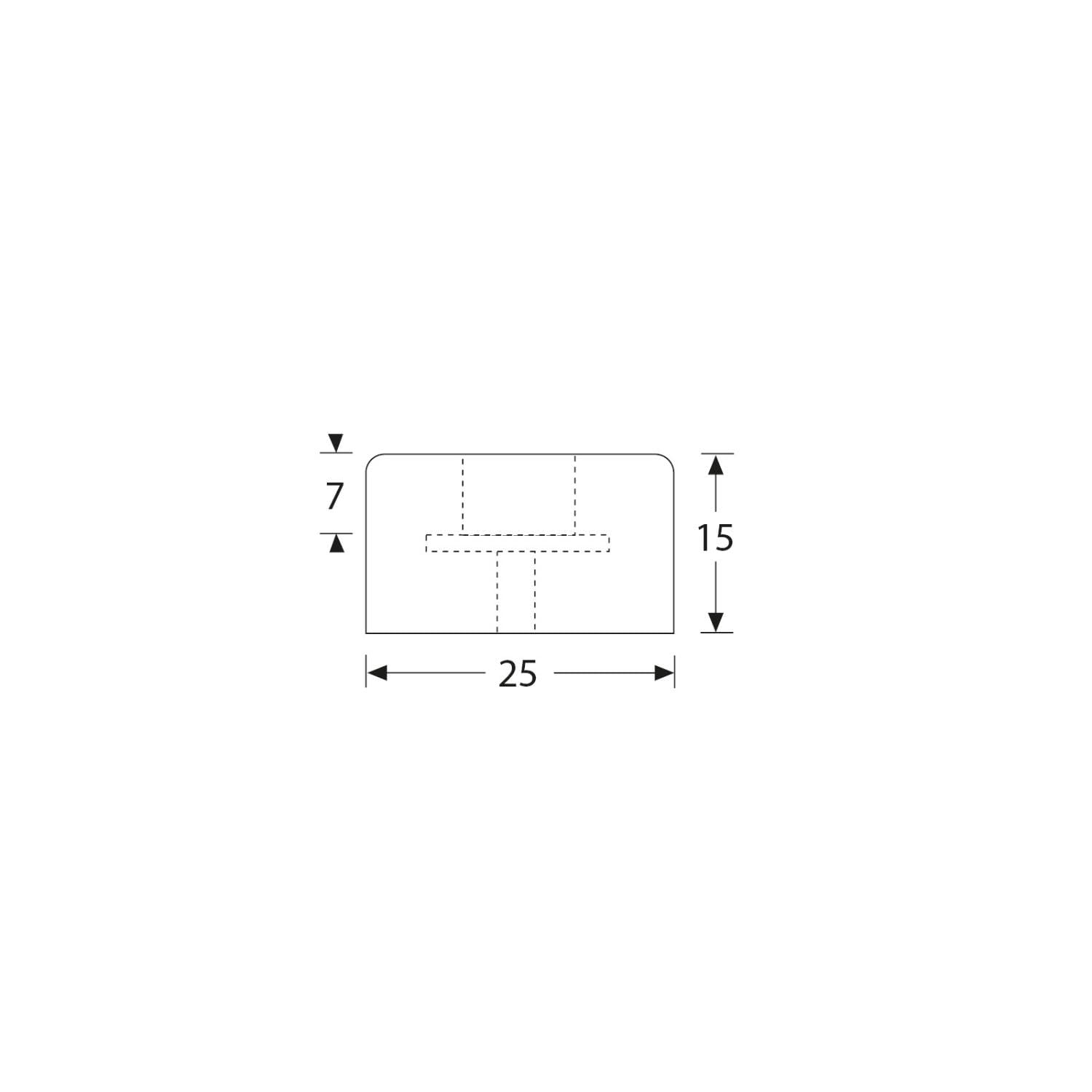 4904 gumowa nóżka, 25 x 15 mm