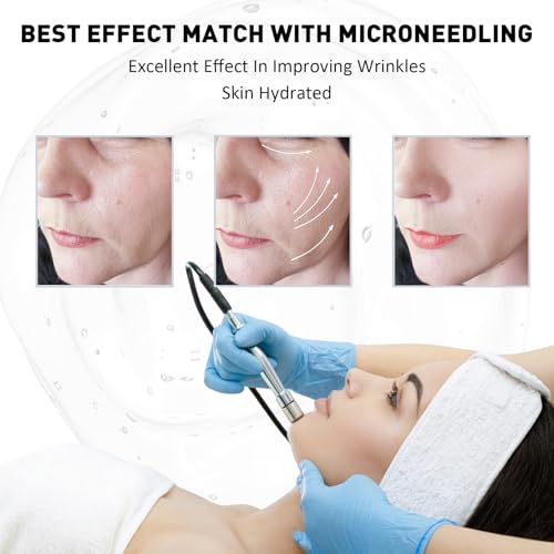 Veerlogix Hyaluronic Acid for Microneedling Concentrate Ampoules for Anti Aging Restore Replenish Skin Intense Moisturizing Booster for Glowing Skin, 5 Vials 0.35 Fl Oz