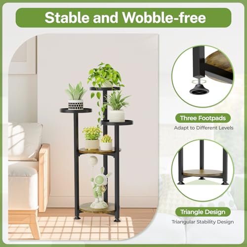 Pouhenier.jh 5 Tier Plant Stand Holder for Multiple Pots, Display, Black by PouHenier.jh - Used condition - Image 5