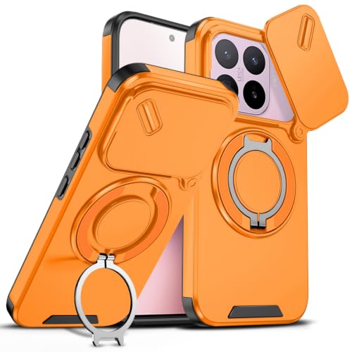MRRSIWEI for Xiaomi 17T Case with Slide Camera.Slide Orange