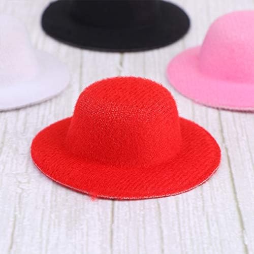 Milisten 20pcs Mini Hats Craft Doll Hats Miniature Hats Top Hats Doll Hair Accessories Ornaments for Children Kids DIY Crafts