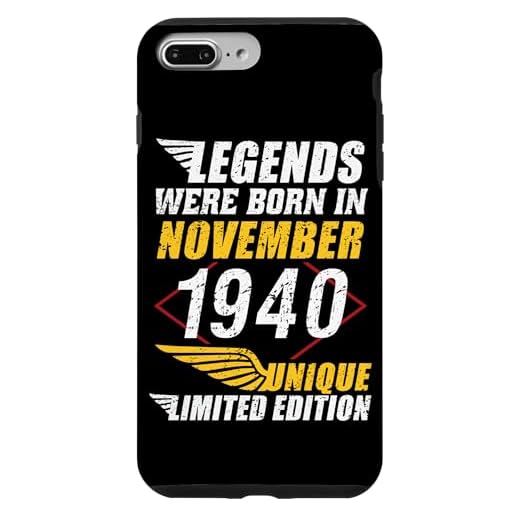 Carcasa para iPhone 7 Plus/8 Plus Cumpleaños Noviembre 1940 Edición Limitada Regalo Vintage