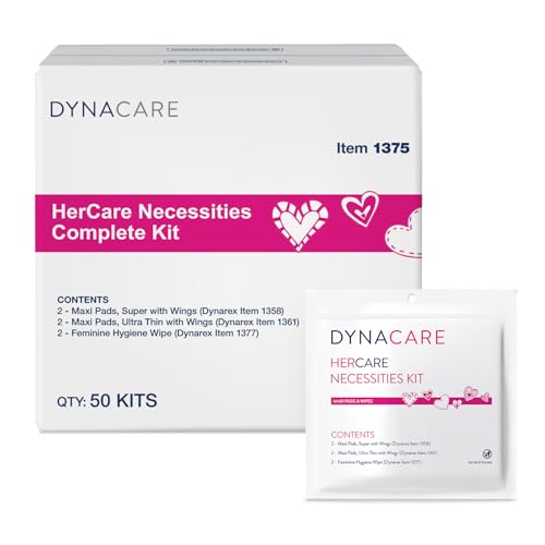 Dynarex HerCare Necessities Menstrual Kits - 50 Count Period Kits
