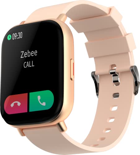 Image of ZEBRONICS ZEB-FIT7220CH Bluetooth Smart Watch, 4.4cm (1.75 inch) Full Touch Curved Screen, Metal Body,7 Days Data Storage,SpO2,BP & Heart Rate Monitor,IP67 Waterproof, Multiple Watch Faces (Gold)