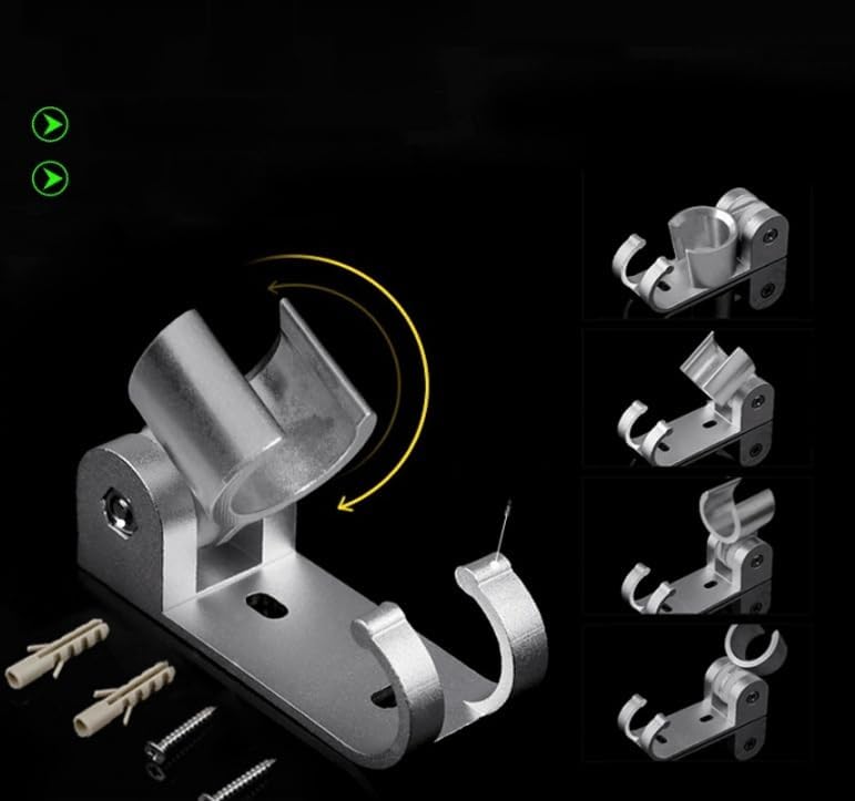 Drilled free Space Aluminum Adjustable Bathroom Shower Holder Fixing Base Mounting Bracket Accessory