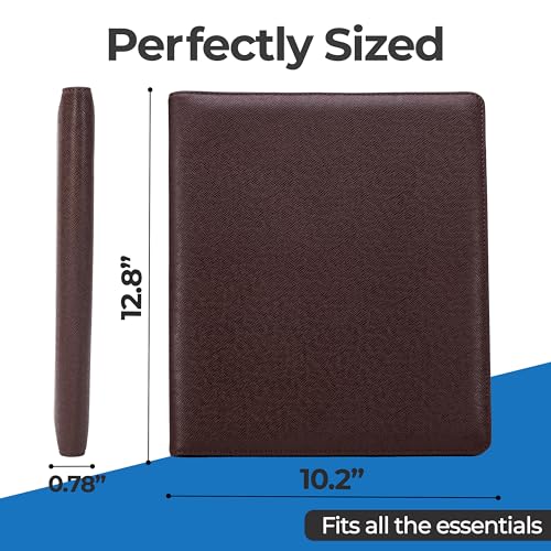 Case it The Premier PADFOLIO Case-it Business Meeting Padfolio | Professional Portfolio with Letter Size Writing Pad/PAD-14-BRN - Thumbnail 4